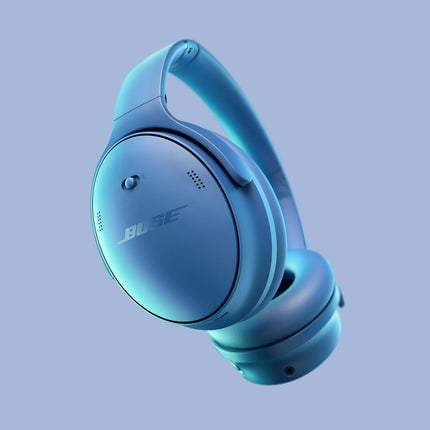 Bose QuietComfort Headphones - Wireless Bluetooth Headphones, Active Over Ear Noise Cancelling and Mic, USB-C Charging, Deep Bass, Up to 24 Hours of Playtime, Blue Dusk