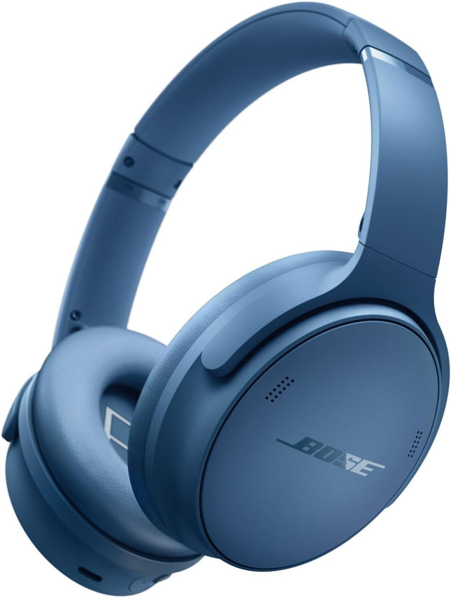 Bose QuietComfort Headphones - Wireless Bluetooth Headphones, Active Over Ear Noise Cancelling and Mic, USB-C Charging, Deep Bass, Up to 24 Hours of Playtime, Blue Dusk