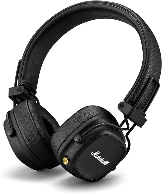 Marshall Major IV On-Ear Bluetooth Headphone, 80+ Hours of Wireless Playtime with Wireless Charging - Black